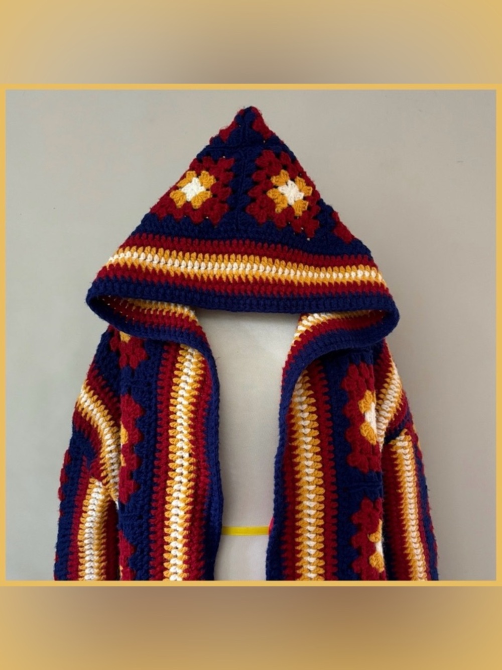 Handmade Granny Square Sweater - Picture 7 of 10